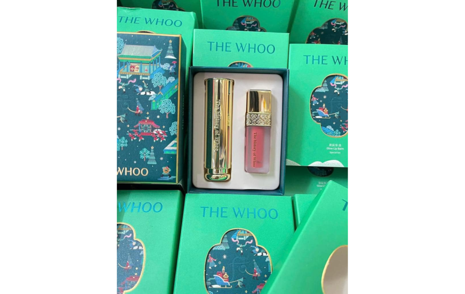 Bộ Son Whoo Gongjinhyang:Mi Glow Lip Balm 2024 Màu Pink - tặng kèm 1 son kem lì mini (bao bì ngẫu nhiên)