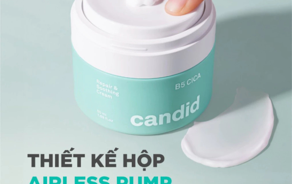 Bộ đôi hỗ trợ cải thiện và phục hồi làn da Candid Retinol 0.5% 30ml & Kem dưỡng B5 Cica 50ml