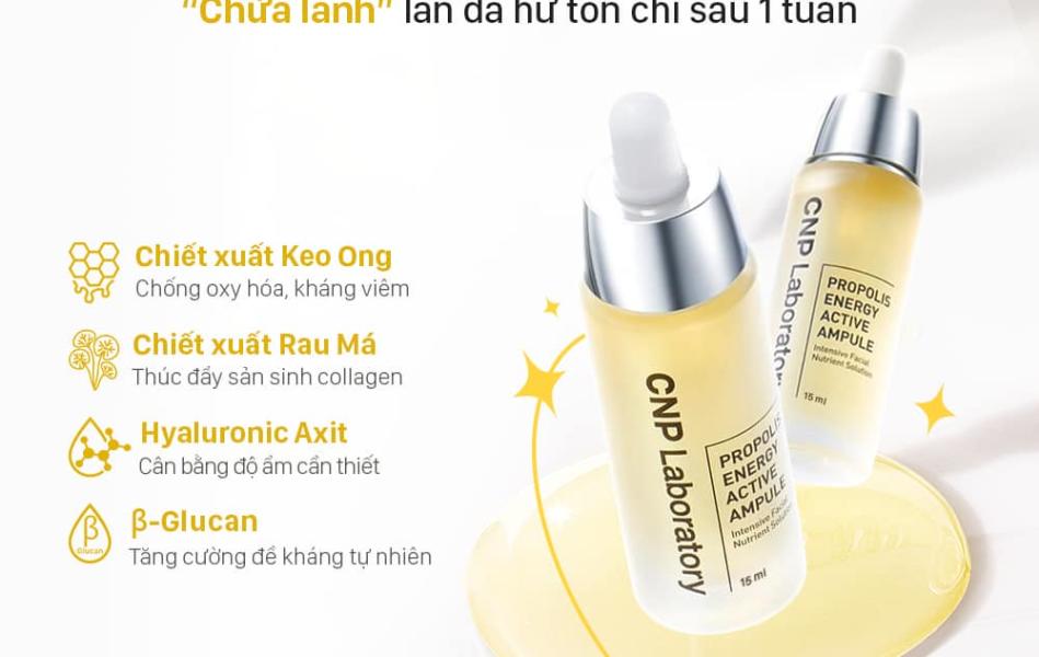 Tinh Chất Keo Ong Tái Tạo Phục Hồi Da CNP Laboratory Propolis Energy Ampule 15ml