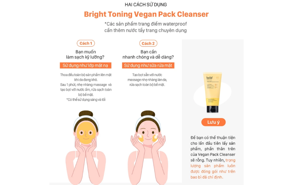 Sữa rửa mặt làm sáng da Belif Super Knights Bright Toning Vegan Pack Cleanser 150ml