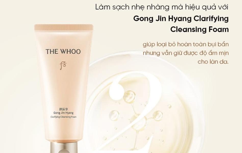 Bộ Làm Sạch Whoo Gongjinhyang Clarifying Cleansing Duo Kit Y25