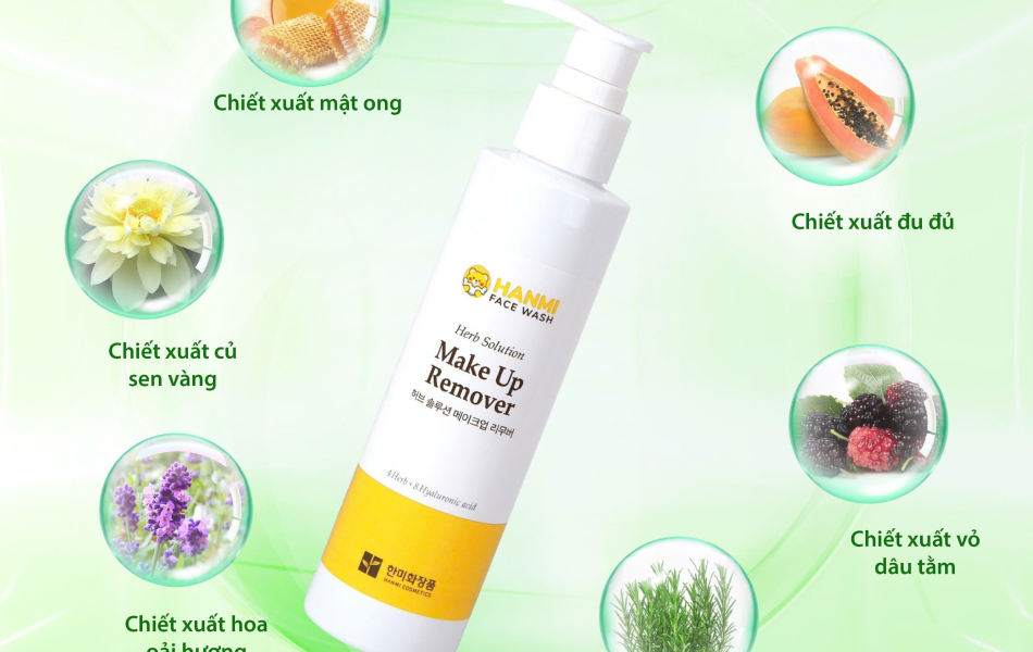 Nước Tẩy Trang Hanmi Herbal Solution 150Ml