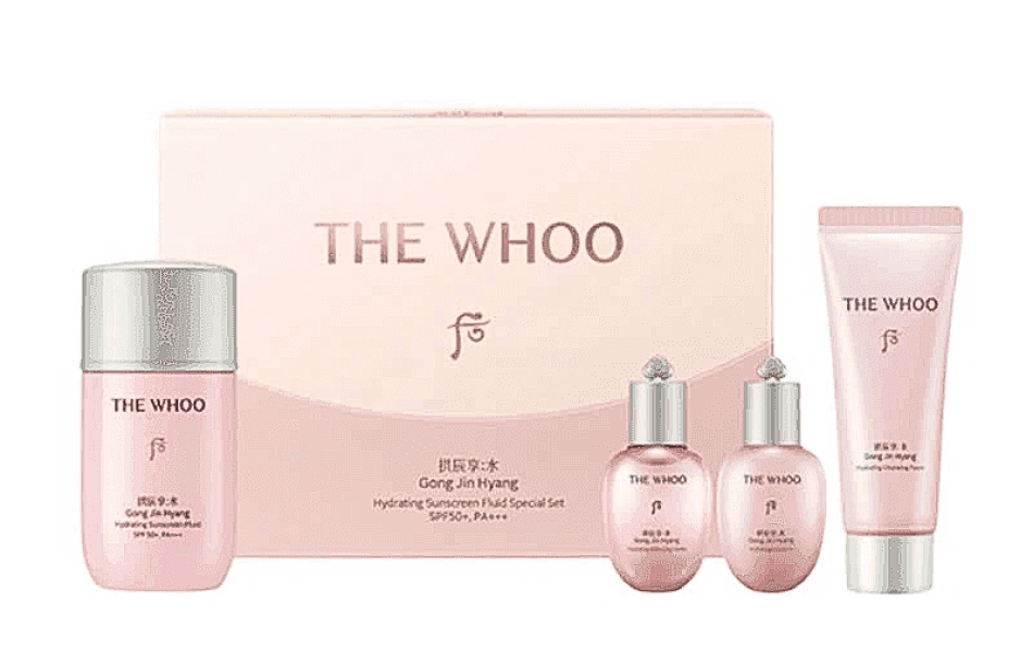 Bộ Kem chống nắng Whoo Gongjinhyang Soo Hydrating Suncreen Fluid Special Set