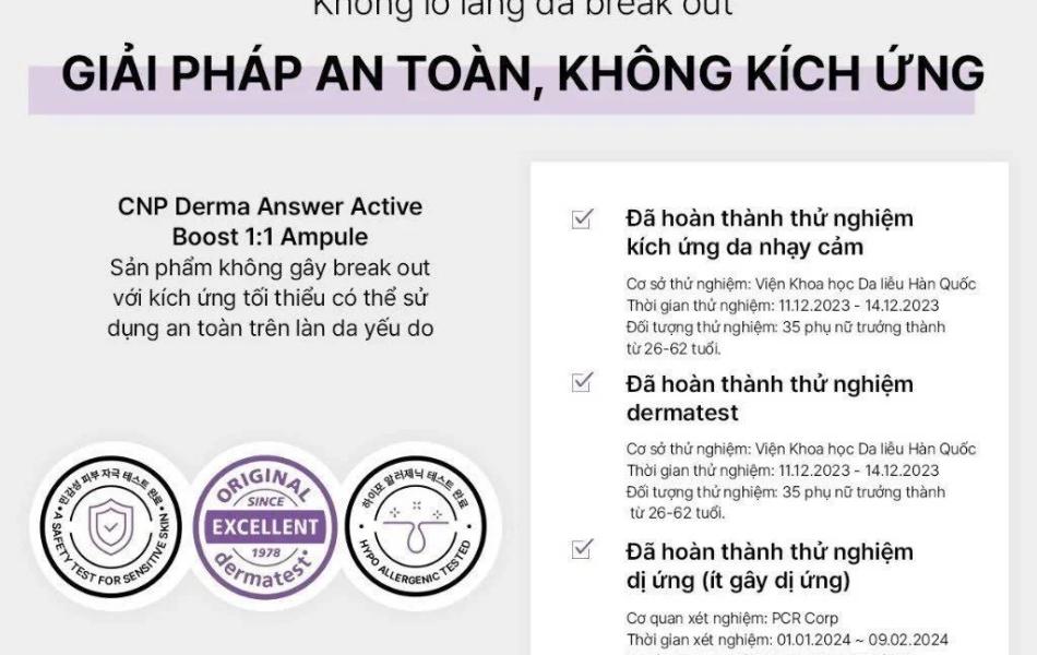 Tinh chất PDRN căng bóng sáng da hỗ trợ tái sinh CNP Derma Answer Active Boost Ampule 15ml