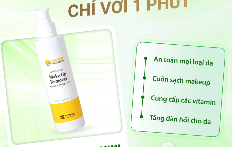 Nước Tẩy Trang Hanmi Herbal Solution 150Ml