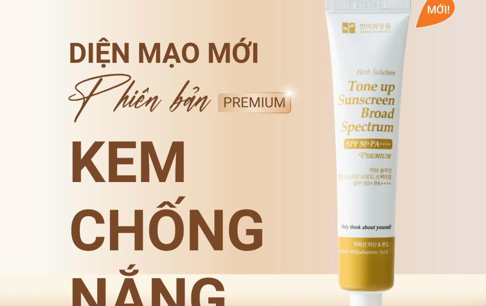Kem chống nắng Herb Solution Tone up Sunscreen broad Spectrum SPF 50+ PA+++ 40ml