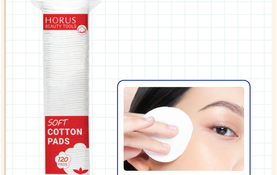 Combo 5 Gói Bông Tẩy Trang Horus Soft Cotton Pads 120 pads/gói