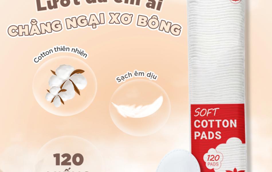 Combo 5 Gói Bông Tẩy Trang Horus Soft Cotton Pads 120 pads/gói