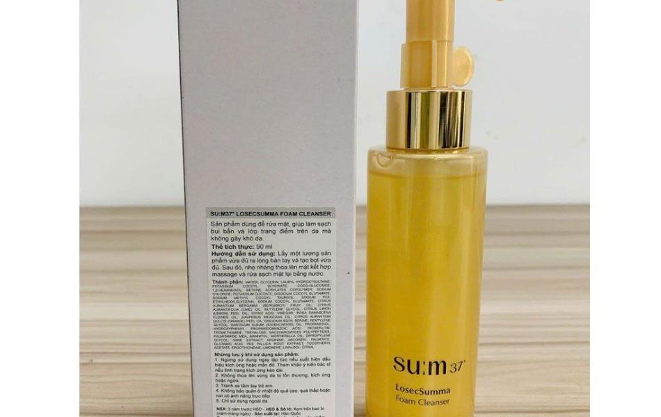 Gel rửa mặt làm sạch bụi bẩn Su:m37 LosecSumma Foam Cleanser 90ml