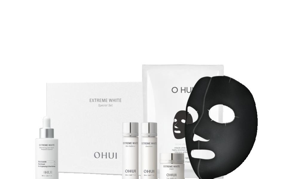 Bộ Tinh chất mờ nám trắng da OHUI Extreme White Ampouse special set