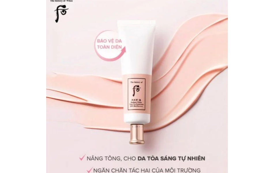 Kem chống nắng Whoo nâng tông Gongjinhyang Seol Radiant White Tone Up Sunscreen SPF50+,PA++++ 50ml