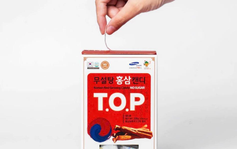 Bộ 2 hộp kẹo hộp hồng sâm TOP 200g x2 