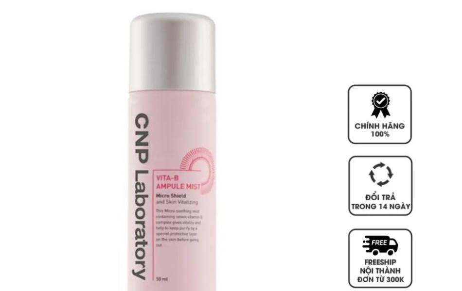 Xịt khoáng phức hợp Vitamin B dưỡng sáng da CNP Laboratory Vita-B Ampule Mist 50ml