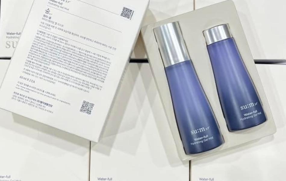 Xịt Khoáng Sum37 Waterfull Hydrating Gel Mist Set 2pcs (60ml+60ml)