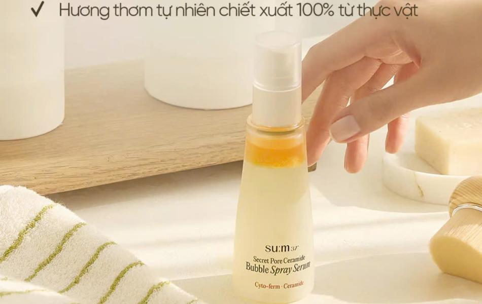 Tinh chất dạng xịt Su:m37 Secret Pore Ceramide Bubble Spray Serum 60ml