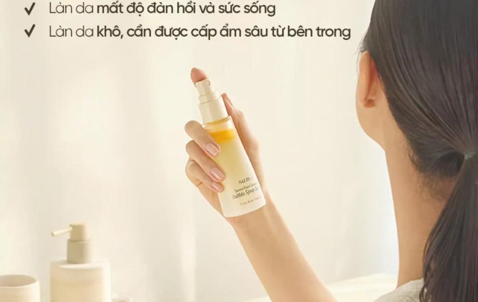 Tinh chất dạng xịt Su:m37 Secret Pore Ceramide Bubble Spray Serum 60ml